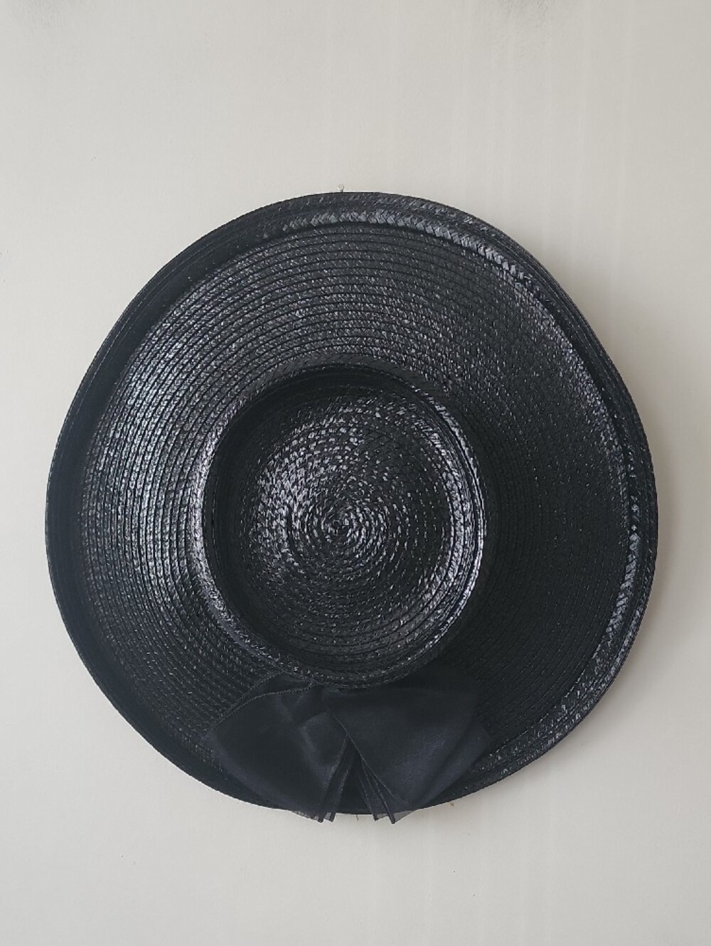 betmar Black Wide-Brim Straw Hat with Bow - Picture 2 of 16